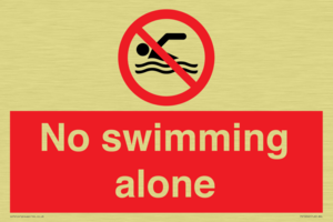 No swimming alone